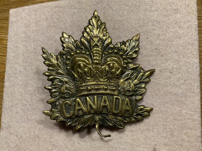 Boer War Canadian General Service slouch hat badge