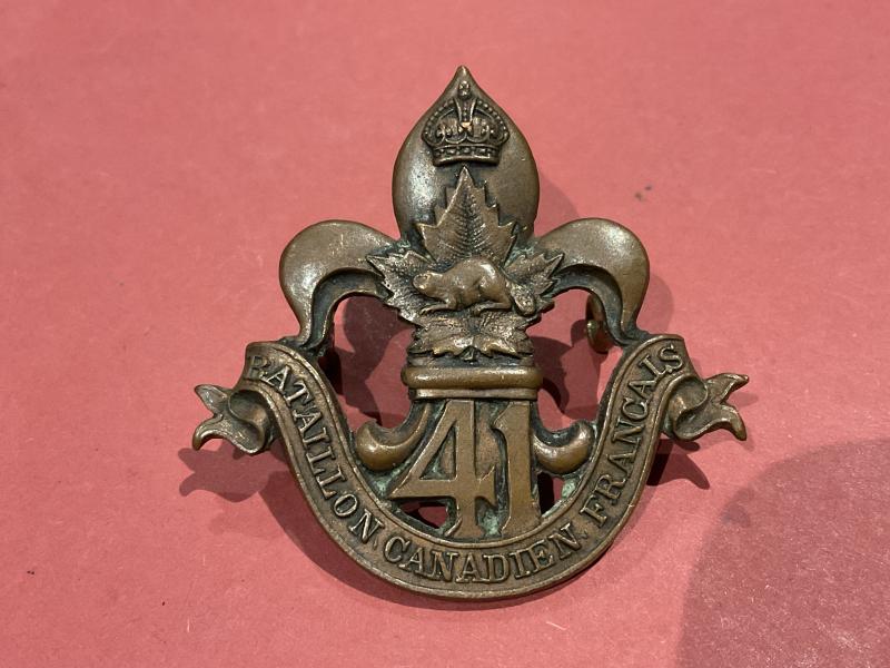 WW1 CEF 41st Battalion (Quebec City) cap badge.