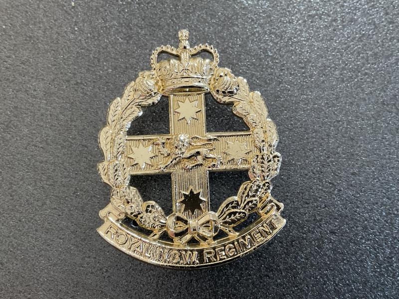 Anodised Royal N.S.W Regiment cap badge.
