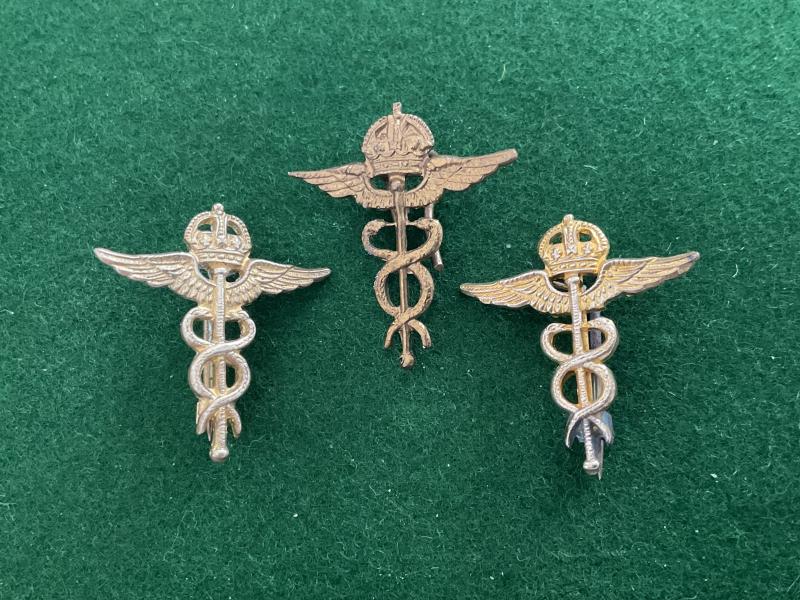 WW2 RAF Medical Officers collar badges