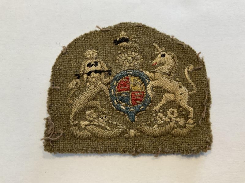 WW1/2 British Army ‘tombstone’ shaped W.O sleeve badge.