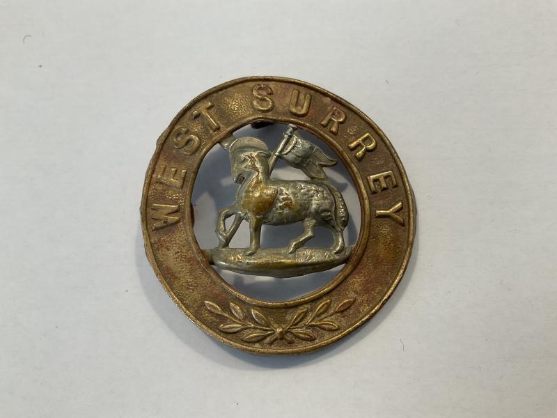 Post 1881 West Surrey Regiment helmet centre dug up in Malta.