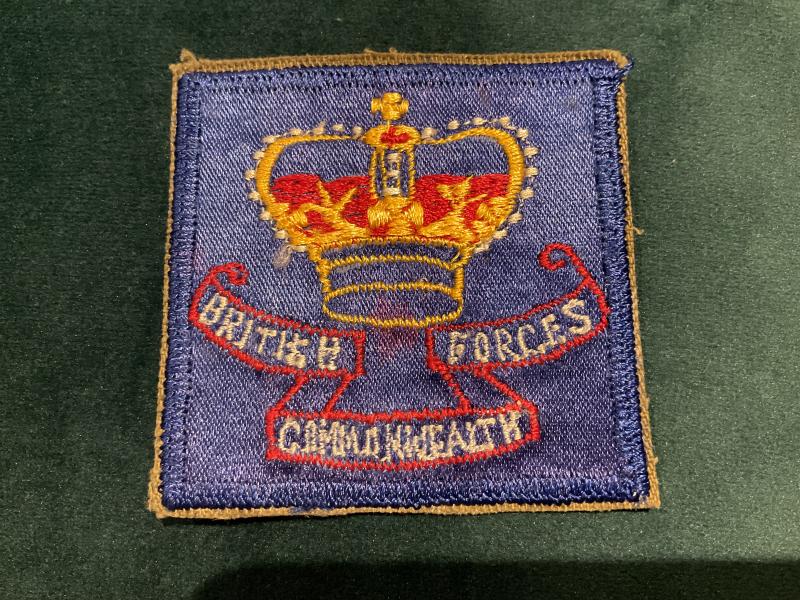 BRITISH COMMONWEALTH FORCES theatre made formation sign