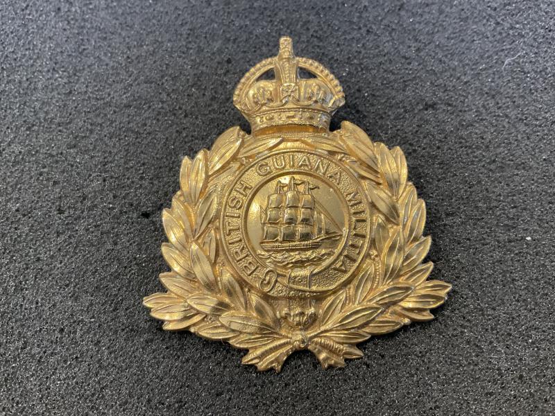 British Guiana Militia cap badge, circa 1902-48.