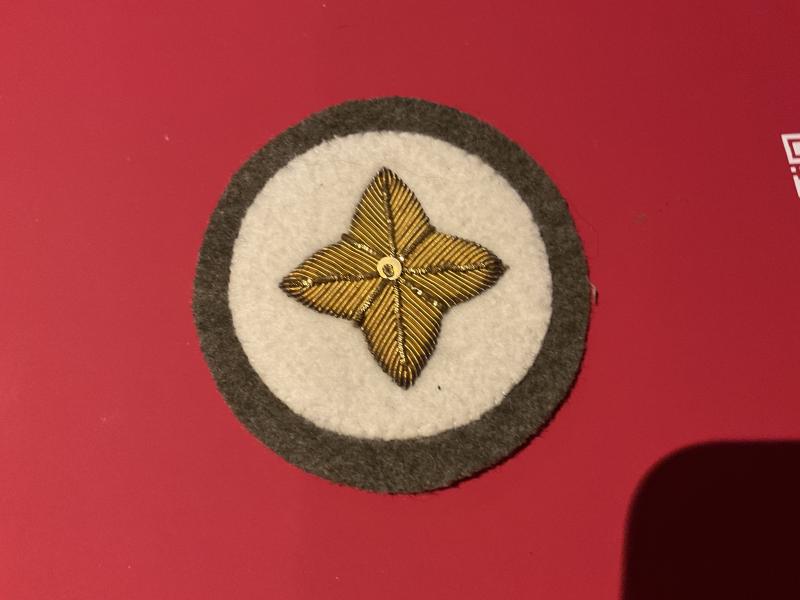 O.TC,or  C.C.F or Direct entry qualification badge