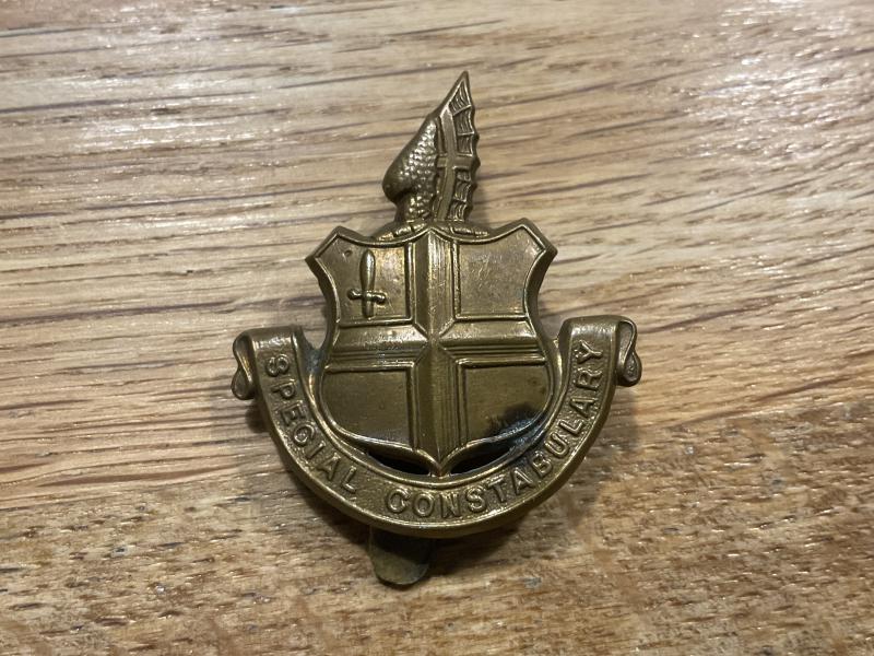 City of London Police Special Constabulary brass cap badge.