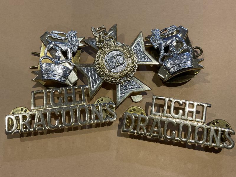 Anodised Light Dragoons, cap badge, collars & shoulder titles.